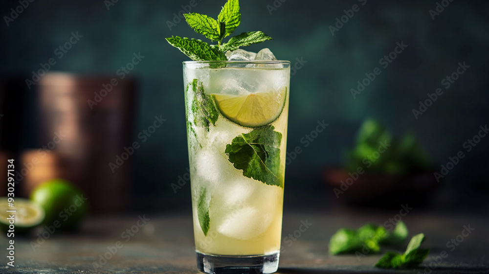 mojito cocktail with lime and mint mojito cocktail with lime and mint