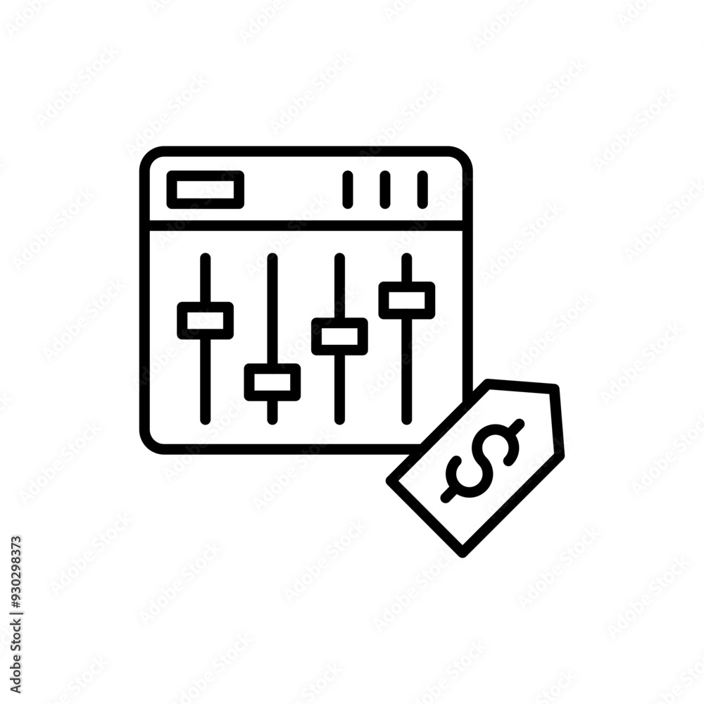 Music store outline icons, minimalist vector illustration ,simple transparent graphic element .Isolated on white background Music store outline icons, minimalist vector illustration ,simple transparent graphic element .Isolated on white background