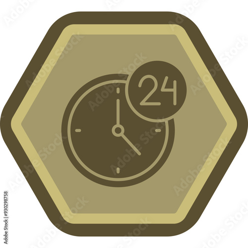 24 Hours Support Icon Design