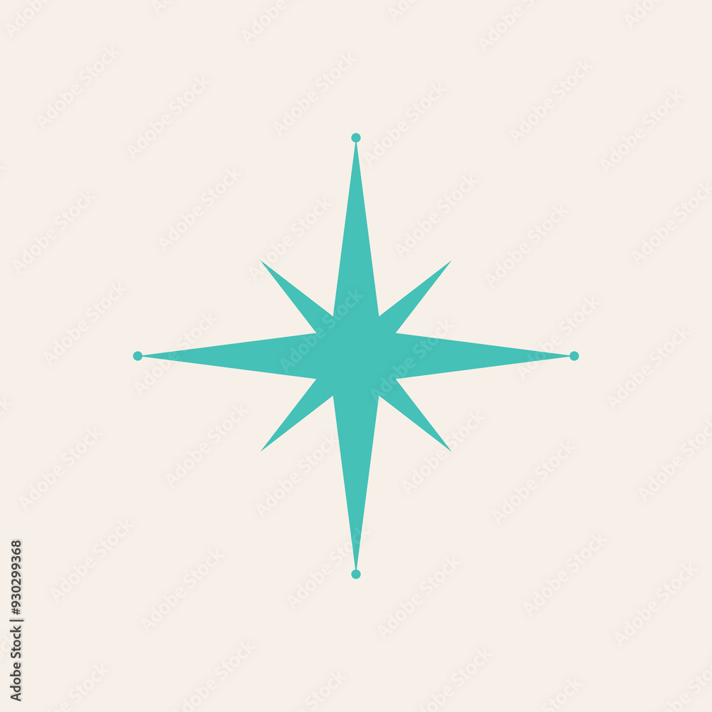 Mid Century Modern 50s Starburst Stars Mid Century Modern 50s Starburst Stars