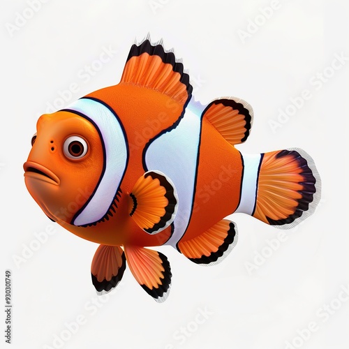 Clownfish Spirit animal cartoon isolated whitebackground 16:9