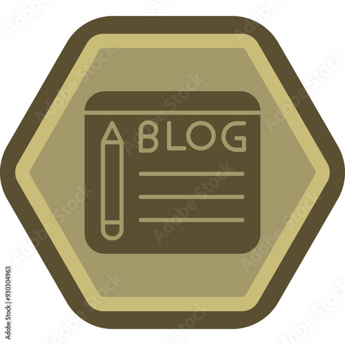 Blogging Icon Design