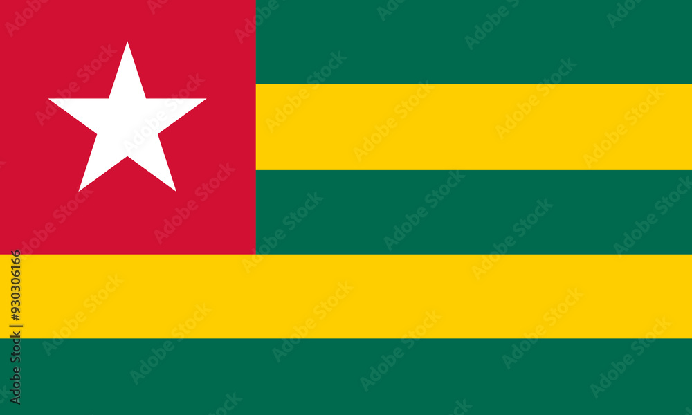 Togo flag togian flag - vector illustration Togo flag togian flag - vector illustration