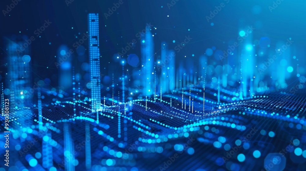 prices fluctuation as data with a blue tone, economy, AI Generative prices fluctuation as data with a blue tone, economy, AI Generative