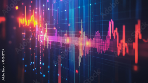 charts and graphs with statistics to analyze business potential and forecast future development of companies growth.