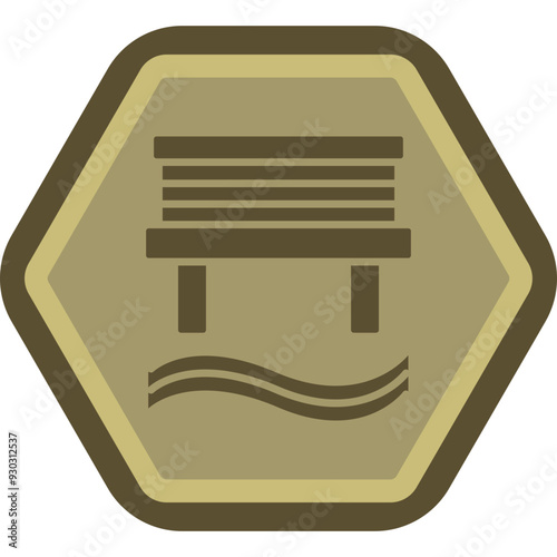 Water Bridge Icon Design
