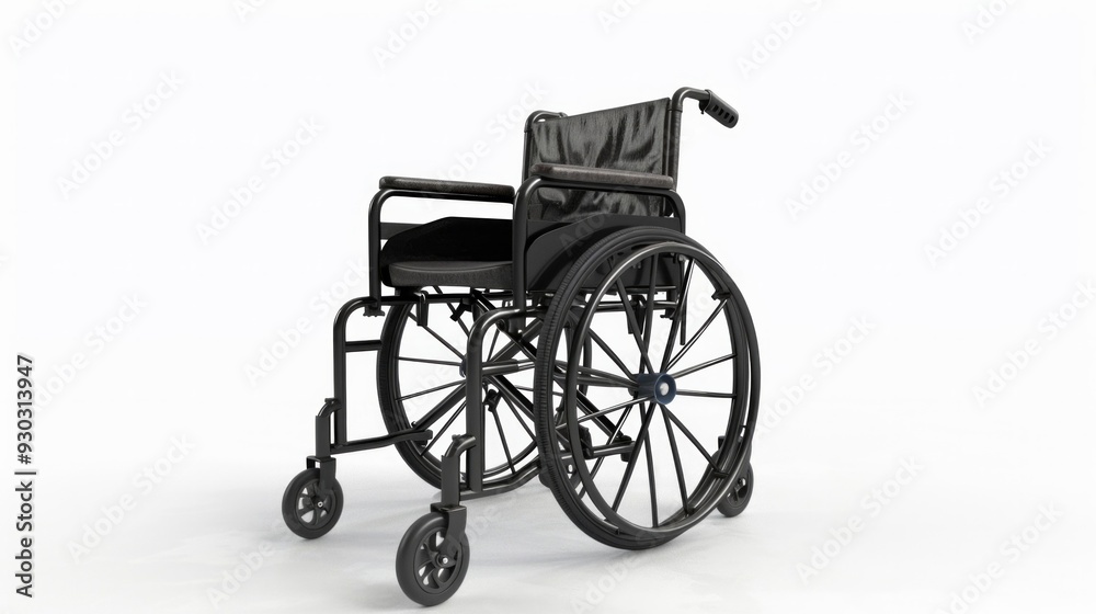 Fototapeta premium wheelchair isolation on white background, AI Generative