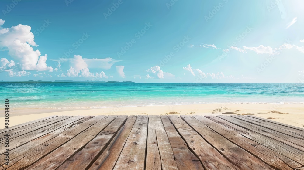 Fototapeta premium Wooden planks on the beach