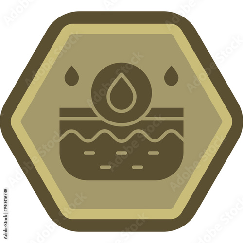 Oil Skin Vector Icon Design