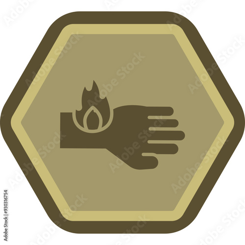 Flaming Skin Vector Icon Design