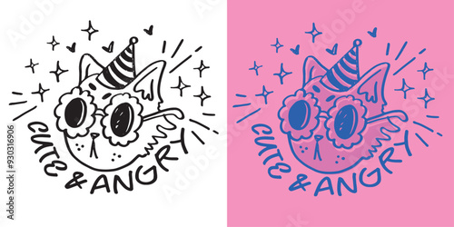 Cute hand drawn doodle lettering quote. Lettering for t-shirt design, mug print, bag print, clothes fashion. 100% hand drawn vector image.