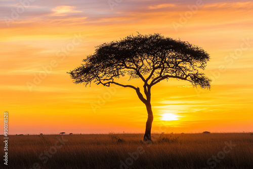 tree in sunset