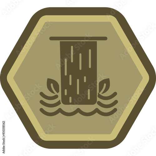 Waterfall Vector Icon Design