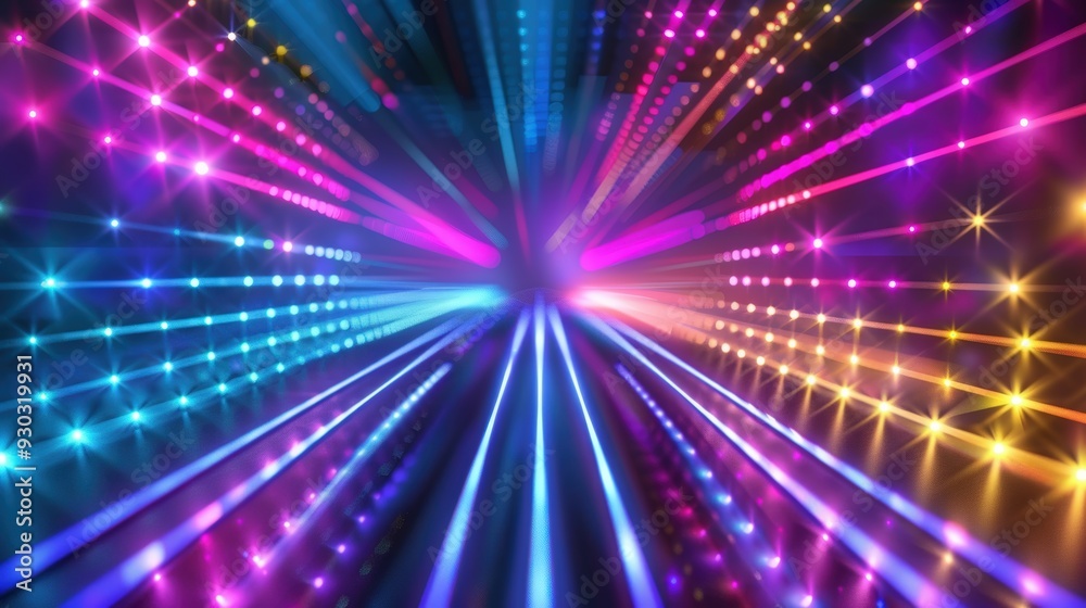 Naklejka premium Colorful light show