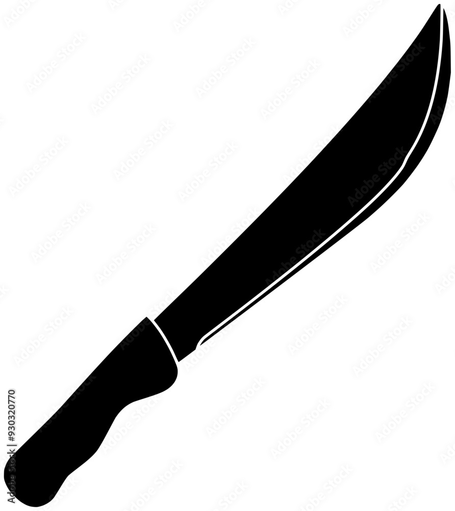 Obraz premium cooking illustration food silhouette kitchen logo knife icon chef outline cook restaurant meal board table preparation cut cutting blade shape utensil sharp equipment for vector graphic background