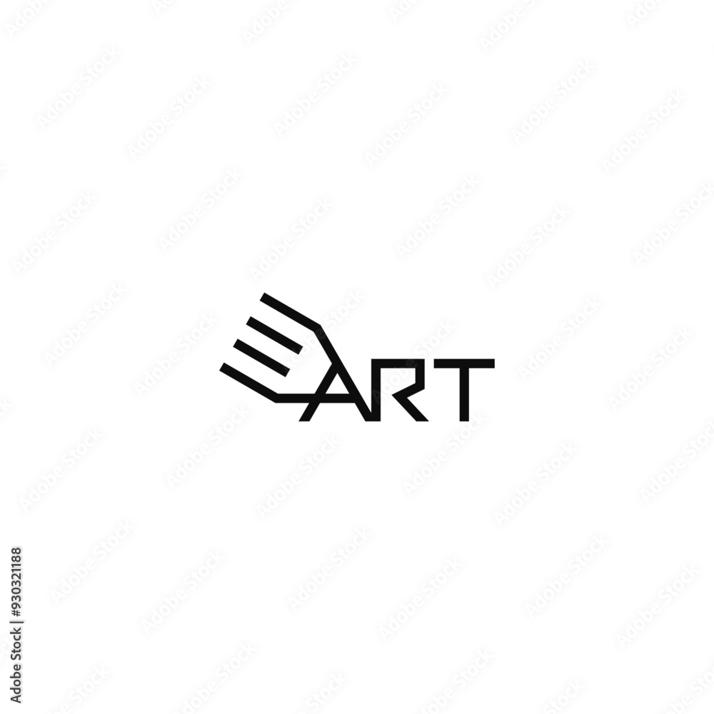 Art pencil text logo typography design. Art pencil text logo typography design.
