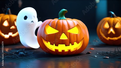 Halloween seamless background with bats and pumpkin. Good for textile fabric design, wrapping paper, website wallpapers, textile, wallpaper and apparel