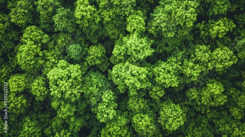 Aerial top view forest tree, Rainforest ecosystem and healthy environment concept and background, Texture of green tree forest view from above , ai