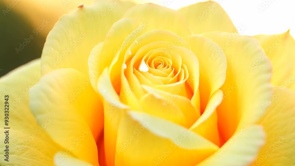 Yellow rose petals, close-up, illuminated by soft sunlight. Yellow flowers symbolize friendship, joy and new beginnings. Yellow rose petals, close-up, illuminated by soft sunlight. Yellow flowers symbolize friendship, joy and new beginnings.