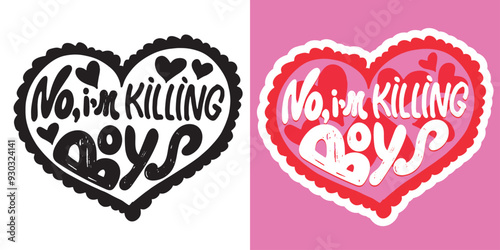 Cute hand drawn doodle lettering quote. Lettering for t-shirt design, mug print, bag print, clothes fashion. 100% hand drawn vector image.