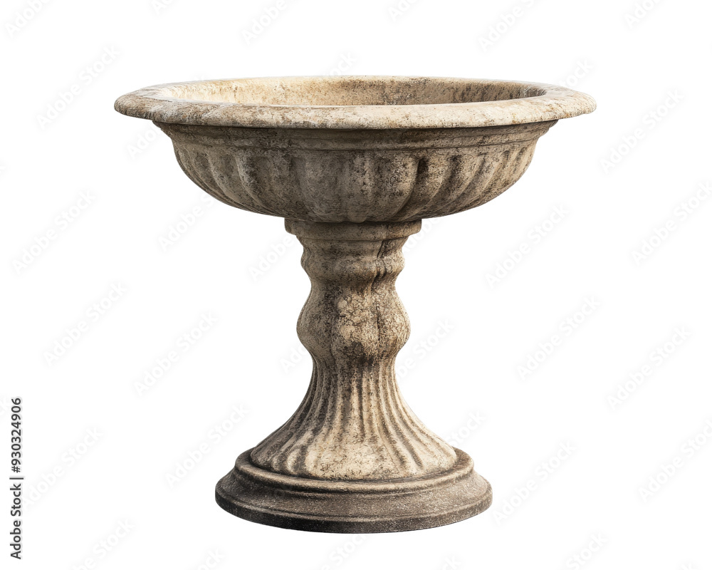 A bird is perched on top of a bird bath A bird is perched on top of a bird bath