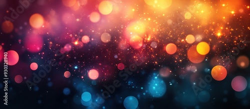 Vibrant Abstract Background with Colorful Bokeh Lights and Sparkles in a Dynamic Gradient