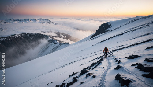 Polar Plateau Mysteries in Foggy Winter: The Discoverer's Odyssey Engulfed in Landslide photo