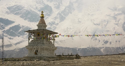 ancient mountain monastery  in Tibet or nepal