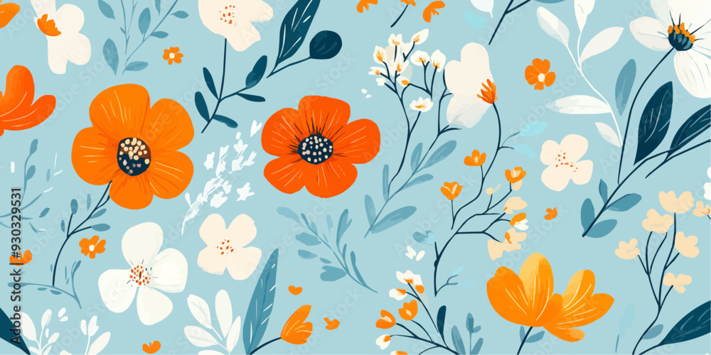Obraz premium seamless floral pattern 
