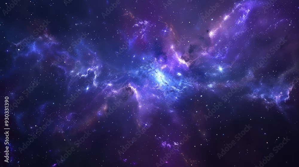 Obraz premium Purple Nebula in Space