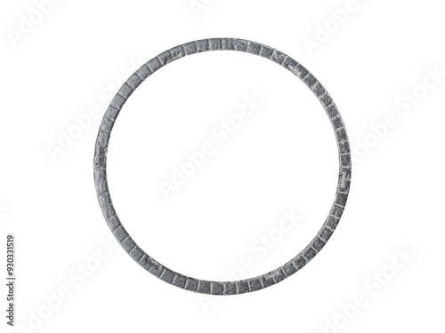 Obraz na plátně Round rusty cast iron frame is isolated