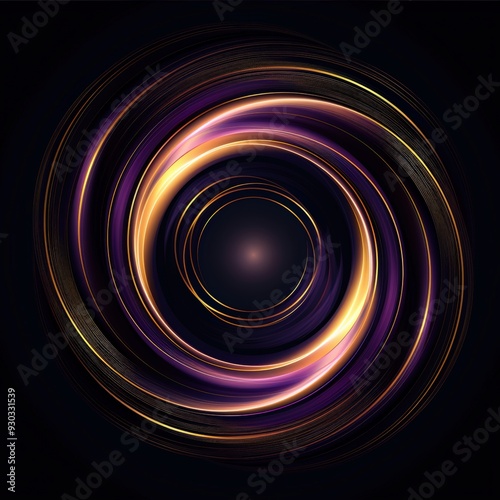 Abstract gold & purple swirl