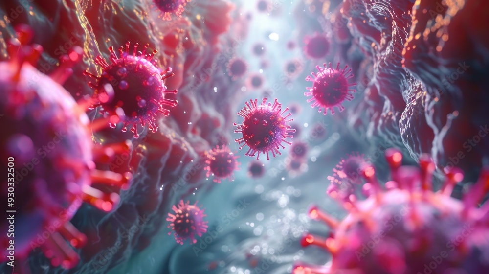 Pink Corona virus wallpaper and abstract background