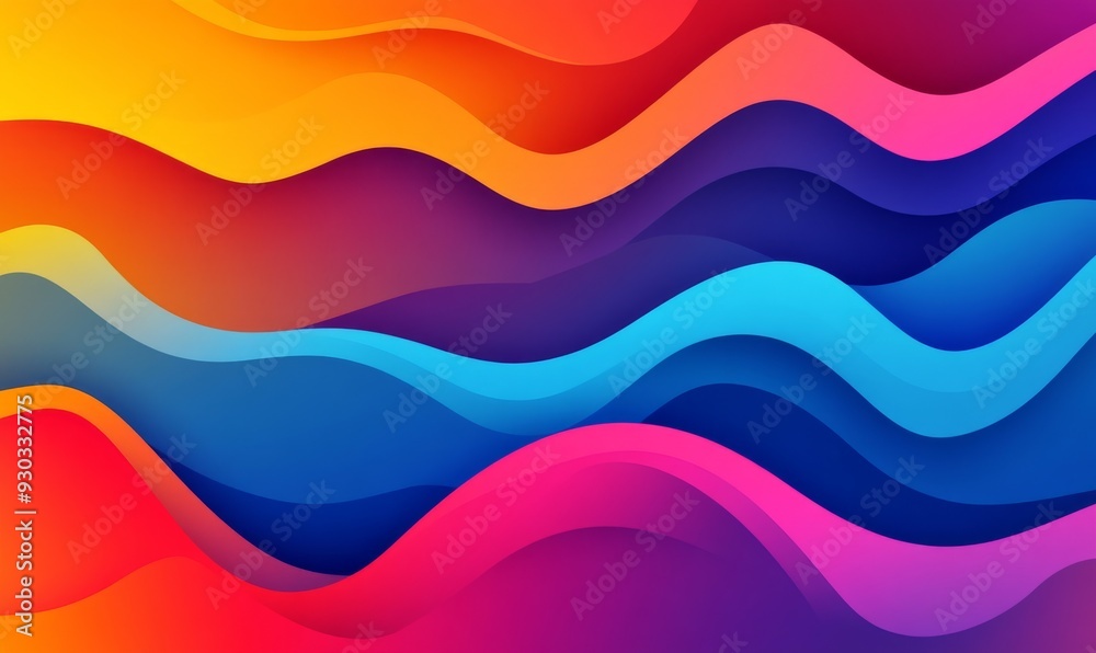 Abstract Colorful Wavy Background Abstract Colorful Wavy Background