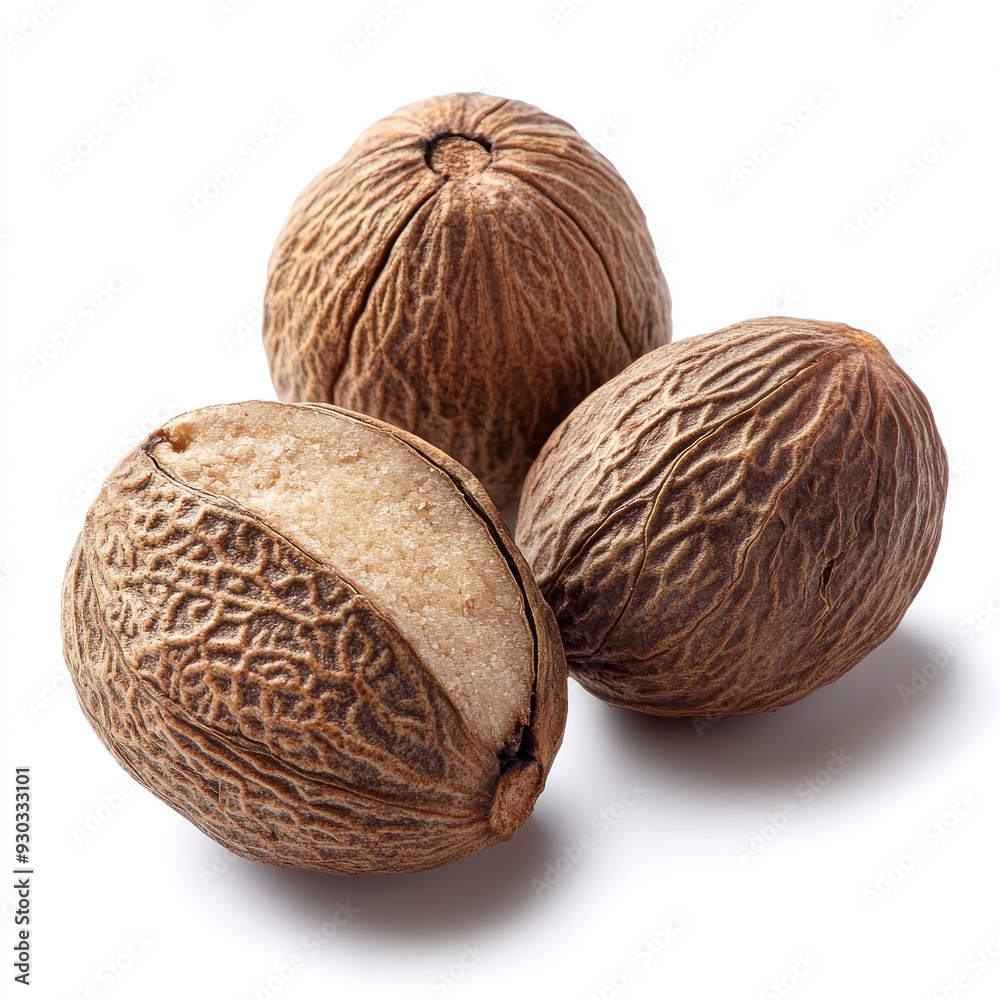 3D Rendering Nutmeg Spice 3D Rendering Nutmeg Spice