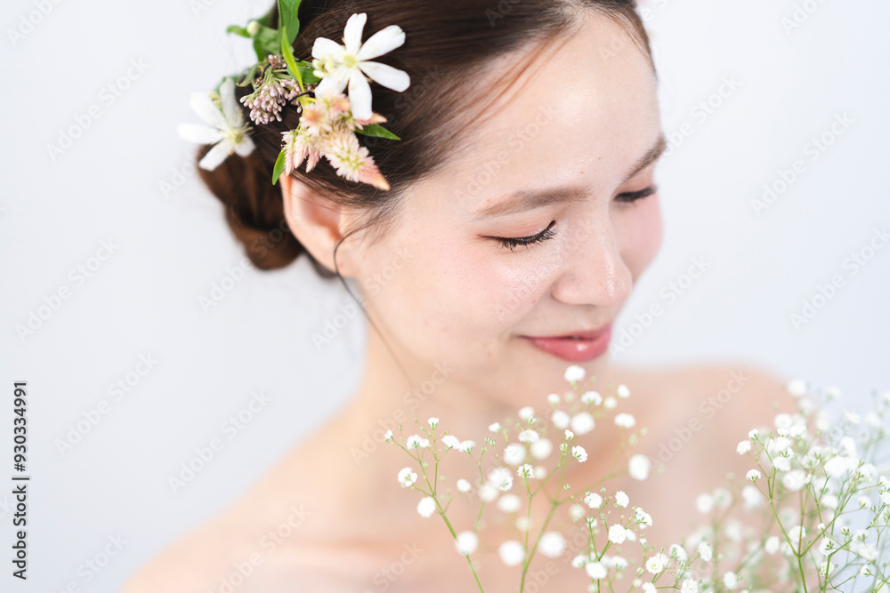 ウェディングドレスを着た花嫁 ウェディングドレスを着た花嫁