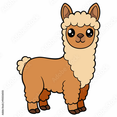 Alpaca art vector illustration