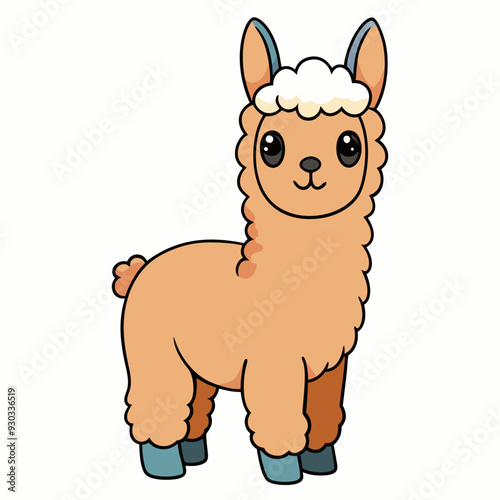 Alpaca art vector illustration