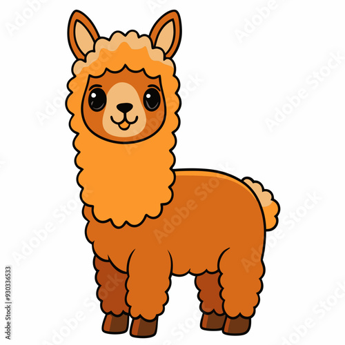 Alpaca art vector illustration