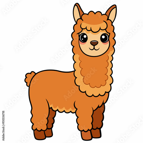 Alpaca art vector illustration