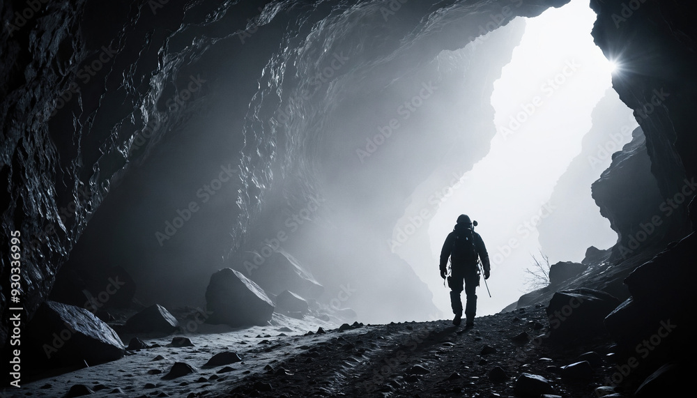 Cave Lost in Foggy Winter: The Trailblazer's Tale Engulfed in Landslide