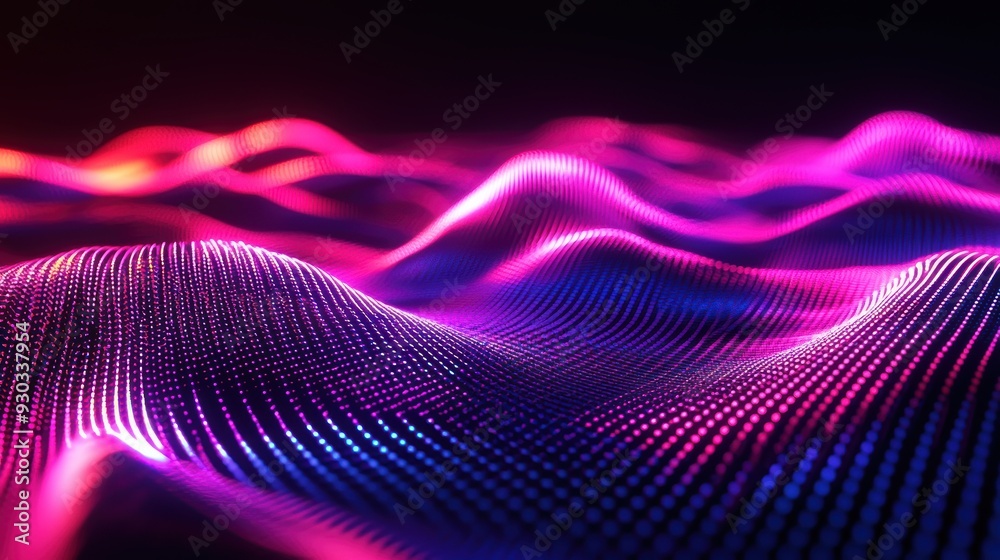 Vibrant digital waves in pink and blue hues create mesmerizing visual experience. flowing patterns evoke sense of energy and movement. Vibrant digital waves in pink and blue hues create mesmerizing visual experience. flowing patterns evoke sense of energy and movement.