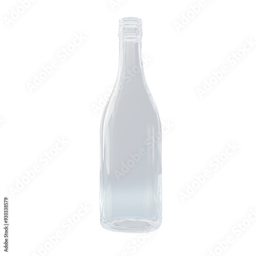 Wallpaper Mural Empty clear glass bottle on transparent background Torontodigital.ca
