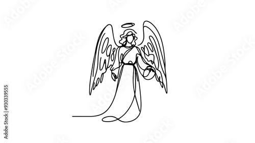 angeli line art drawing