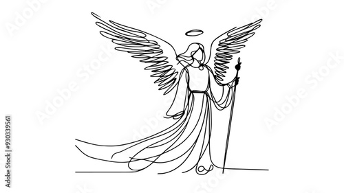 angel line art illustration