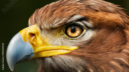 close up eye of an eagle