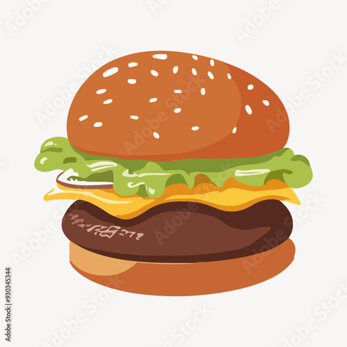cheeseburger illustration vector