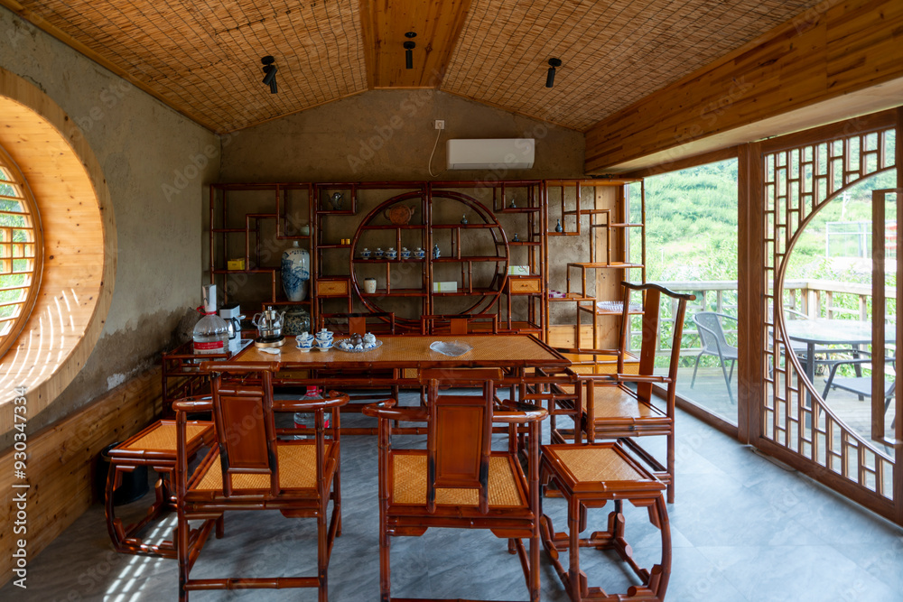 Chinese style decoration style tea room