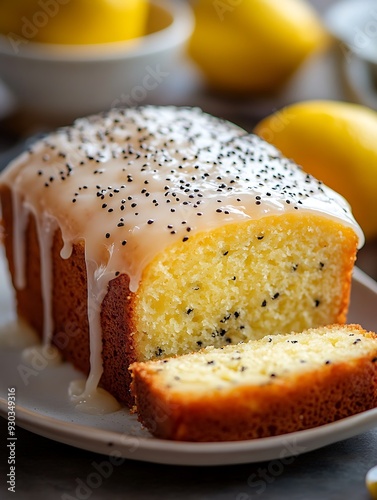 there is a loaf of lemon bread with a lemon glaze on it