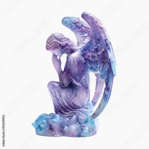 Elegant angel figurine in prayer